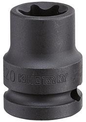 Головка торцевая ударная TORX Е-стандарт 3/4", E24, L = 56 мм KING TONY 657524M