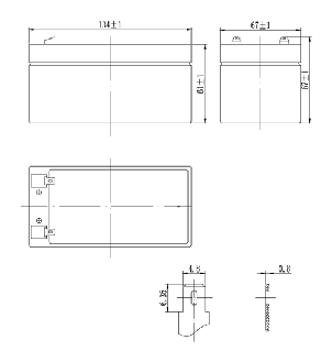 Аккумулятор Ventura GP 12-3.3 (12В, 3,3Ач), фото 2