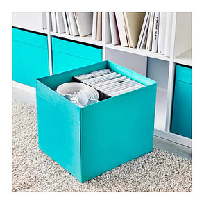 Коробка ДРЁНА синий 33x38x33 см ИКЕА, IKEA, фото 2