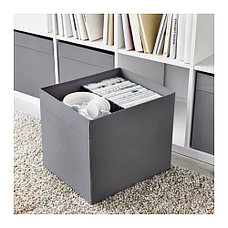 Коробка ДРЁНА темно-серый 33x38x33 см ИКЕА, IKEA, фото 3