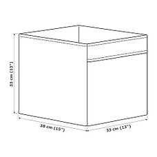 Коробка ДРЁНА темно-серый 33x38x33 см ИКЕА, IKEA, фото 3