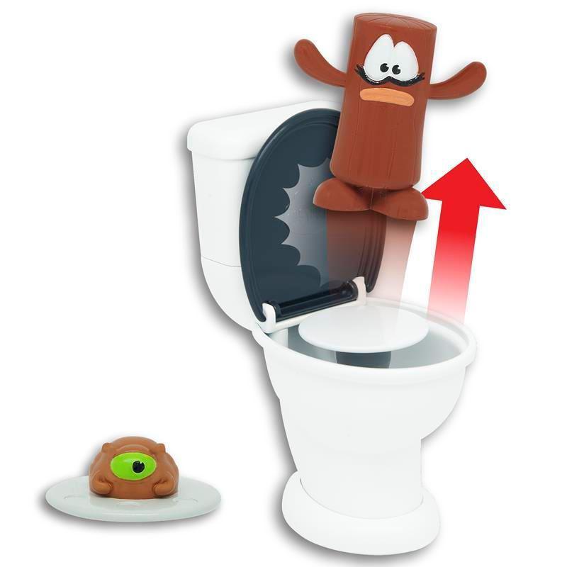 Набор с 2 фигурками Poopeez - Туалет-лончер с пусковым механизмом, 1 серия