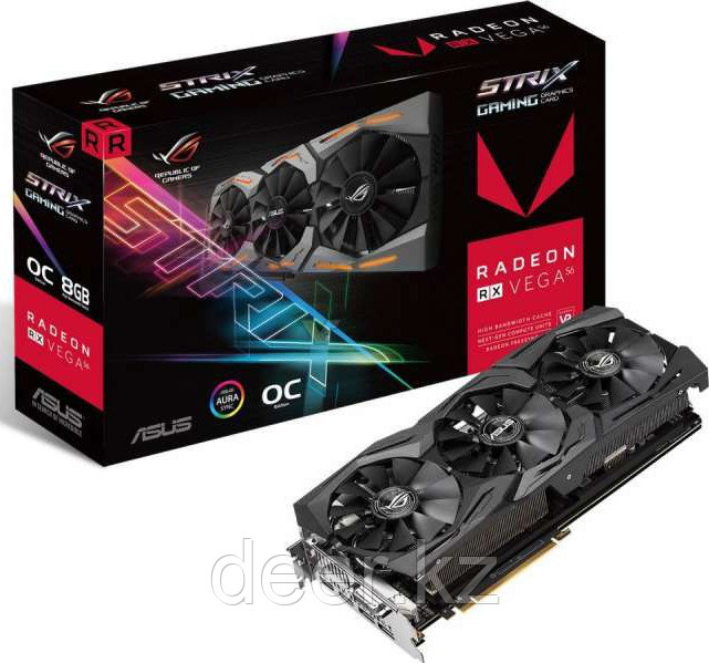 Видеокарта Asus ROG-STRIX-RXVEGA56-O8G-GAMING ROG Strix RX VEGA56 90YV0B50-M0NA00