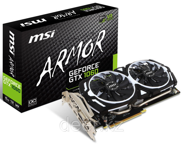 Видеокарта MSI GeForce GTX 1060 ARMOR 6G OCV1 - фото 1 - id-p53224674