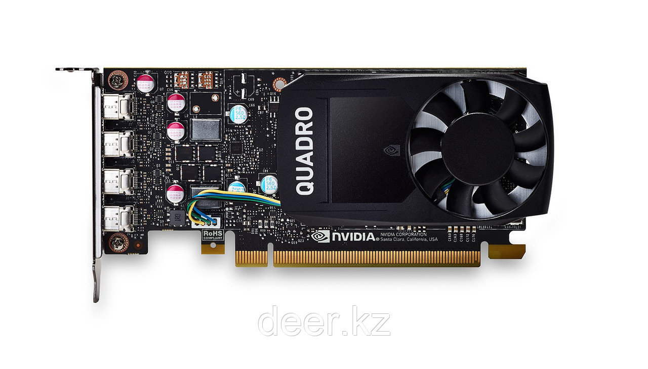 Профессиональная видеокарта PNY NVIDIA Quadro P600 2gb PCI-E DDR5 128bit 4xMini-DP VCQP600-PB