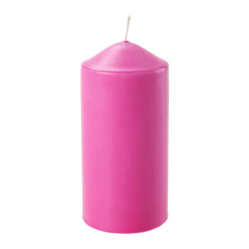 Неароматическая свеча формовая Даглиген темно-розовый ИКЕА, IKEA