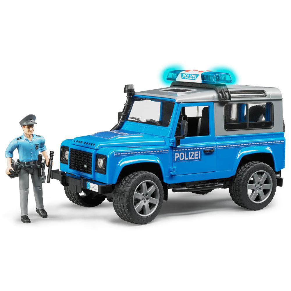 Внедорожник Land Rover Defender Station Wagon Полицейская с фигуркой