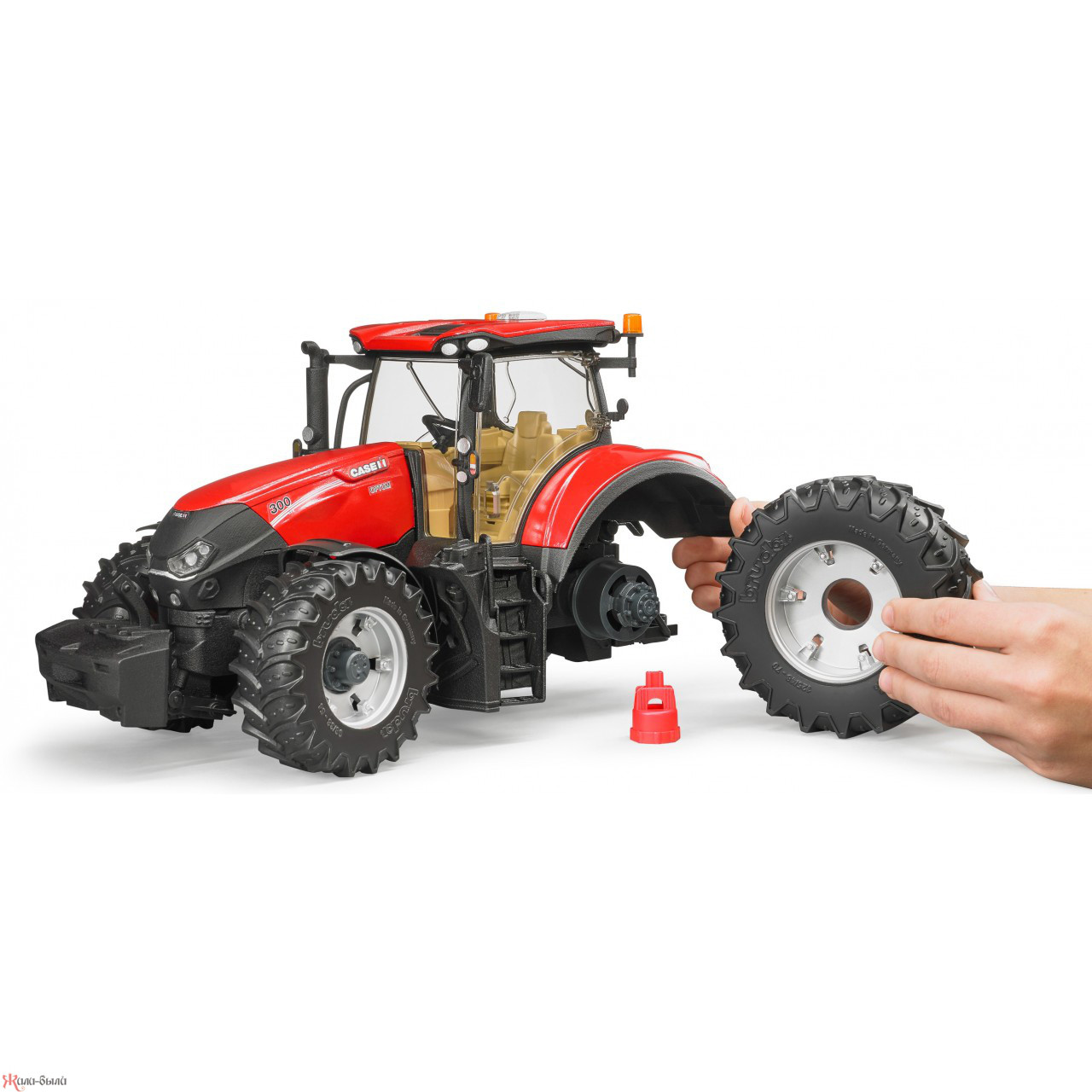Трактор Case IH Optum 300 CVX с прицепом Krampe Tandem-Halfpipe