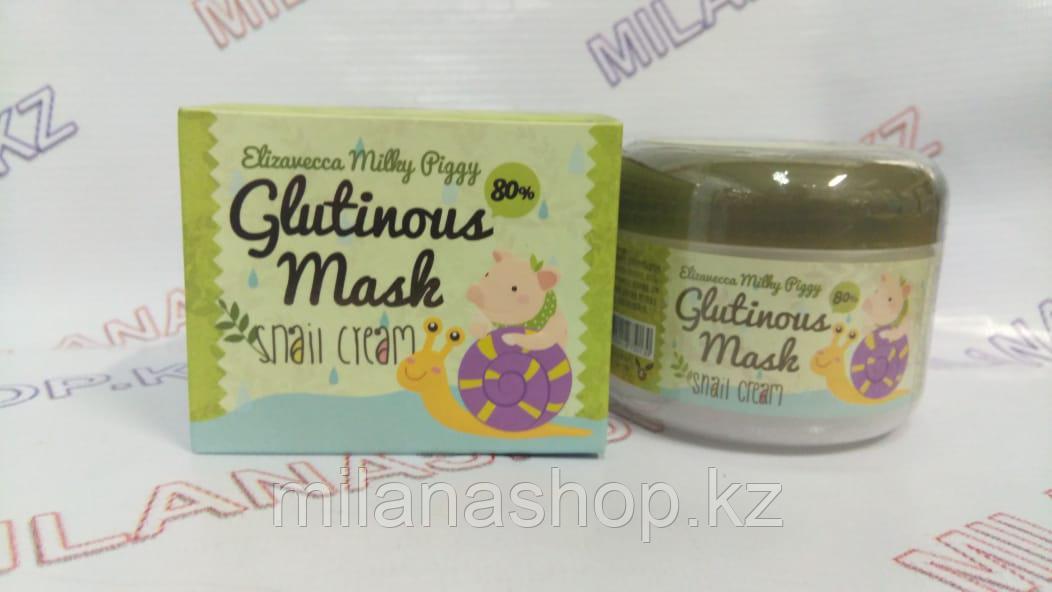 Elizavecca Milky Piggy Glutinous 80% Mask Snail Cream — Ночная маска для лица с муцином улитки