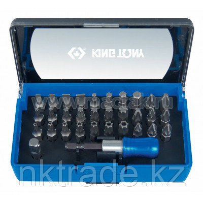 Набор вставок (бит) 1/4", TORX, HEX, PZ, PH, SLOT, 32 предмета KING TONY