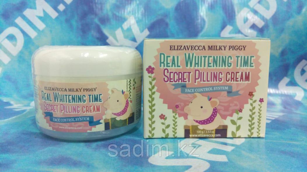 Elizavecca Real Whitening Time Secret Pilling Cream — Осветляющий крем для лица с эффектом пилинга