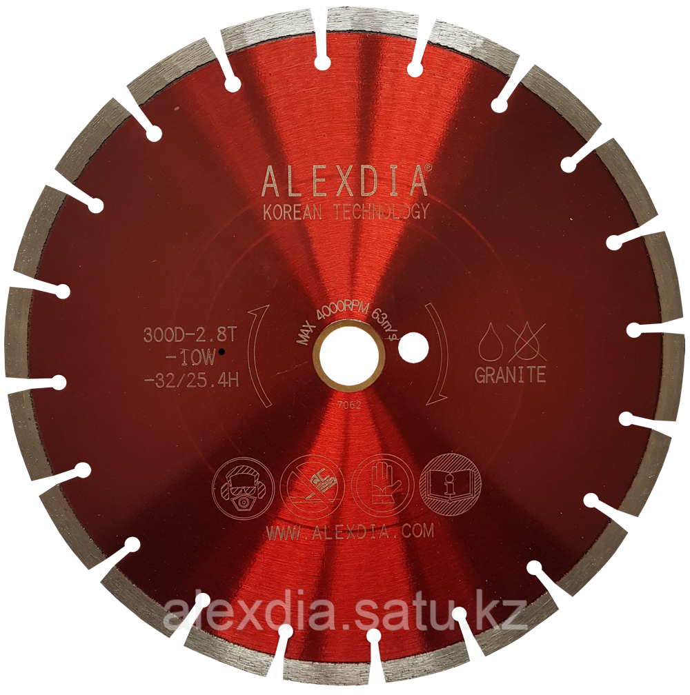 Сегментный алмазный диск по граниту 700 мм ALEXDIA - фото 1 - id-p53307304