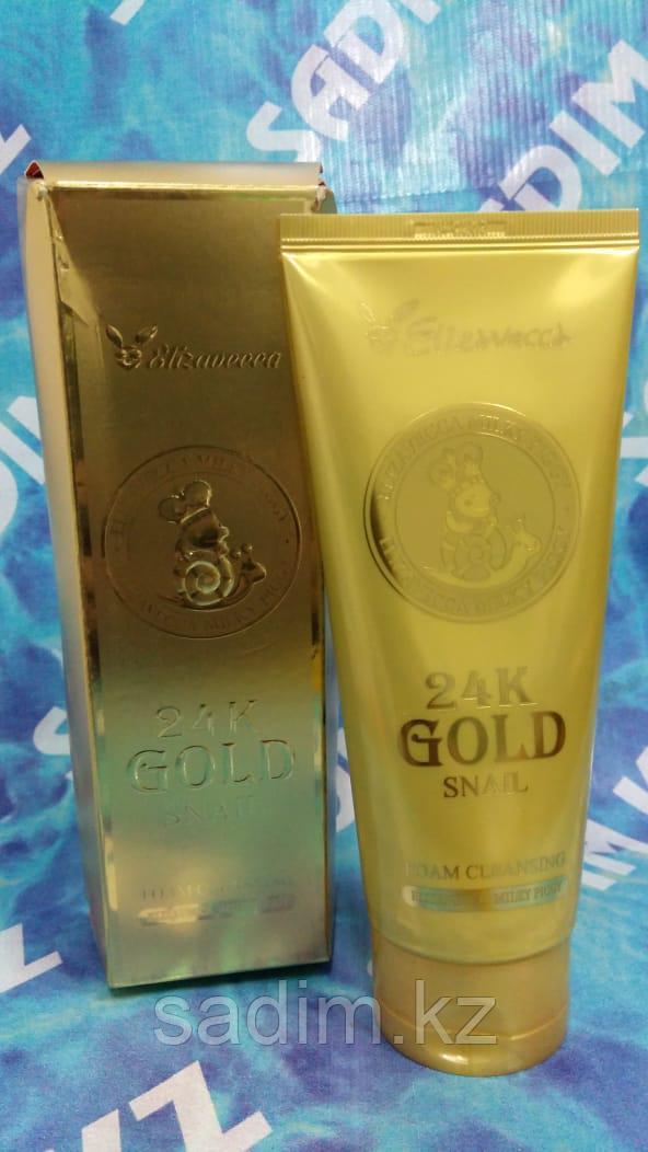 Elizavecca Milky Piggy 24K Gold Snail Foam Cleansing Очищающая пенка