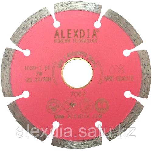 Алмазный диск по граниту Sintered 115 мм ALEXDIA - фото 1 - id-p53316054