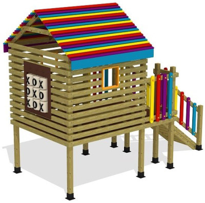 Игровой деревянный домик ДПК-028