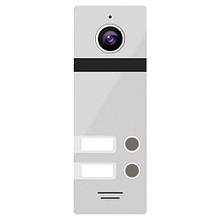 FANTASY 2 SILVER  - Панель вызова видеодомофона на 2-х абонентов (цвет - серебристый).