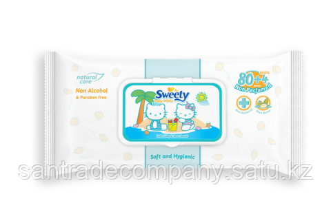 Влажные салфетки Sweety 84шт