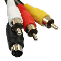 Кабель S-video 4 pin-3RCA  1,5m