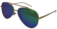Поляризационные солнцезащитные очки Panamera в тонкой оправе с линзами хамелеон Золото, Зеленый