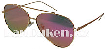 Поляризационные солнцезащитные очки Panamera в тонкой оправе с линзами хамелеон Золото, Розовый