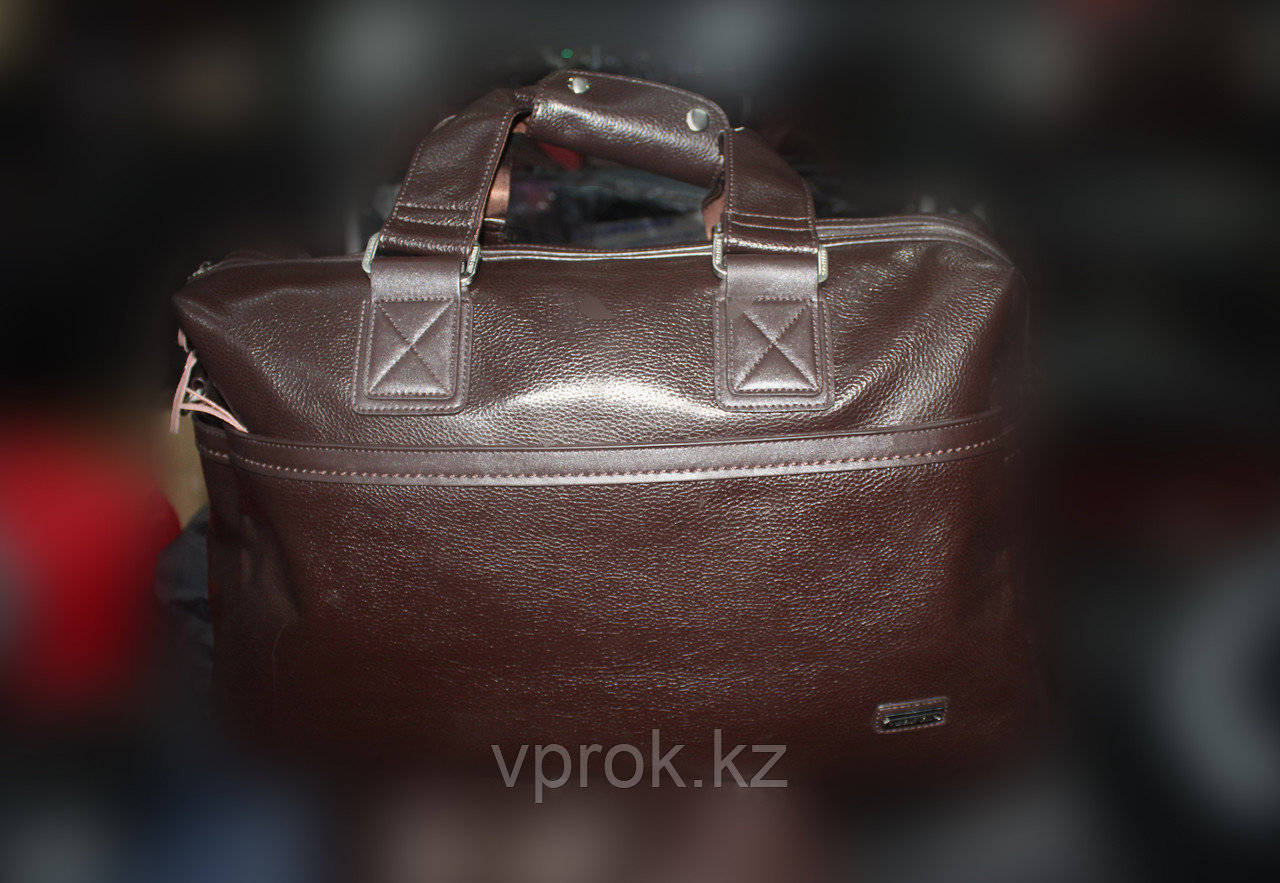 Мужская сумка-портфель А66273, 50х20х28см (коричневая) - фото 2 - id-p53471111
