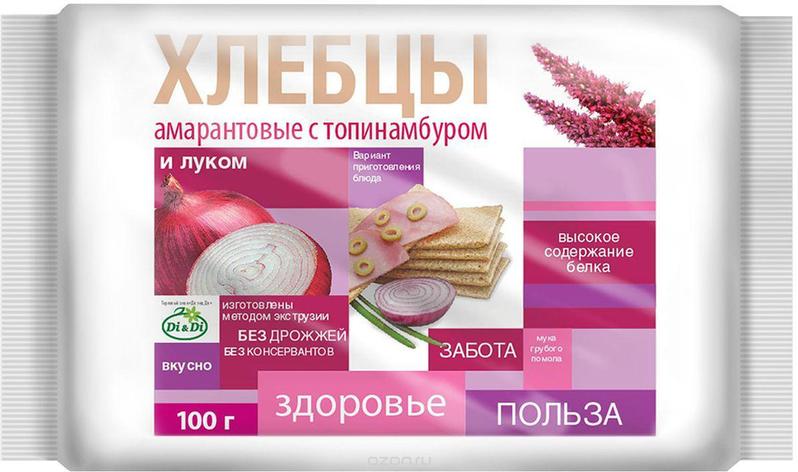 Хлебцы "Di&Di" амарантовые с топинамбуром 100г, фото 2