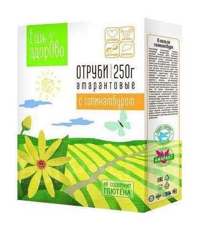 Отруби амарантовые ЕШЬ ЗДОРОВО с топинамбуром 250г, фото 1