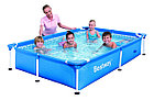 Прямоугольный каркасный бассейн Bestway 56401, Junior Splash, размер 221х150х43 см, фото 2
