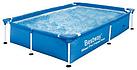 Прямоугольный каркасный бассейн Bestway 56401, Junior Splash, размер 221х150х43 см, фото 3