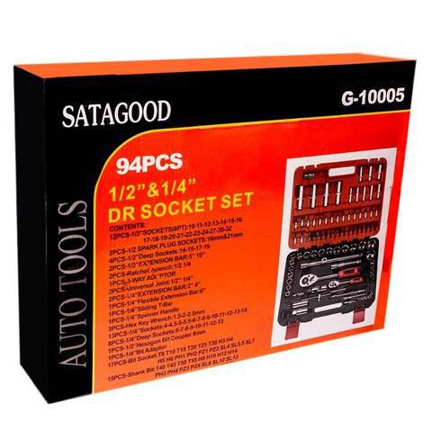 Набор инструментов SATAGOOD TOOLS ¼-1/2" DR SOCKET SET G-10005 [94 предмета] (G-10005) - фото 3 - id-p53490339