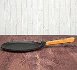 Сковорода чугунная блинная "Оптима", BRIZOLL, 24 х 1,5 см, ручка(Караганда), фото 3