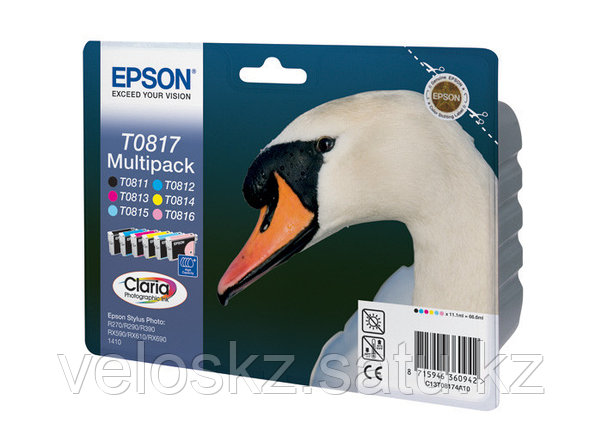 Картридж Epson C13T11174A10 (0817) R270/290/RX590 набор 6 шт., фото 2