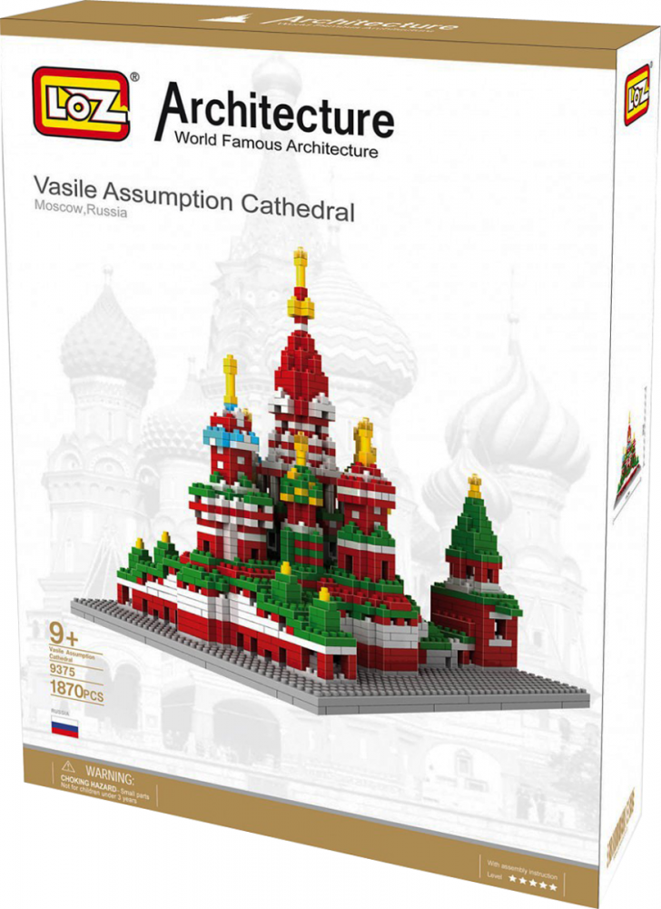 Конструктор Loz Architecture "Собор Василия Блаженного", 1870 деталей