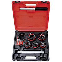 Набор клуппов 1/4"-1/2"-3/4"-1"-1,25"+ плашкодержатель с трещоткой, 8 пр. Matrix