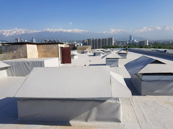 Гидроизоляция кровли ПВХ мембраной "ДЕКОПРАН", ЖК "ЦЕНТРАЛЬНЫЙ", г.Алматы 1