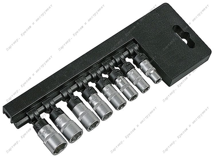 (27860-Н8) Набор KRAFTOOL "INDUSTRIE QUALITAT" Торцовые головки "SUPER LOCK", 1/4", 6-13мм, 8 предм.