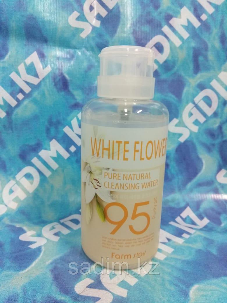 FarmStay Pure Cleansing water White Flower - Очищающая вода с экстрактом белого цветка