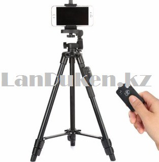 Штатив тренога для фотоаппарата, 3 уровня высоты, 2 уровня наклона с пультом Bluetooth, YunTeng VCT-5208 - фото 3 - id-p53519273