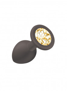Анальная пробка Emotions Cutie Small Black golden crystall