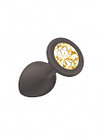 Анальная пробка Emotions Cutie Small Black golden crystall