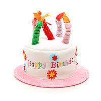 Шляпа на день рождения, торт, 3 свечи.