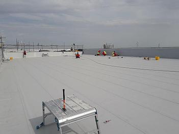 Гидроизоляция кровли пвх мембраной Sika, на месторождение "Тенгиз" 3