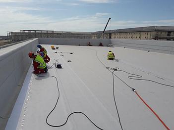 Гидроизоляция кровли пвх мембраной Sika, на месторождение "Тенгиз" 5