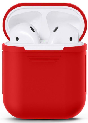 Силиконовый чехол для Apple AirPods (красный)