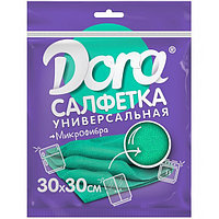 Салфетки из микрофибры  DORA   "Универсальная",30*30 см , 5шт в уп. 20шт/кор