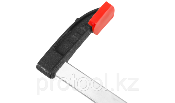 Струбцина ЗУБР "МАСТЕР", тип "F", пластмассовая ручка, стальная закаленная рейка, 50х200мм - фото 3 - id-p53610071
