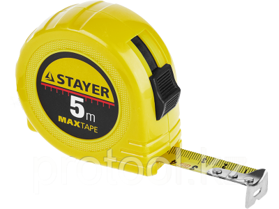 Рулетка STAYER "МASTER" "MaxTape", пластиковый корпус, 5м/19мм - фото 1 - id-p53610683