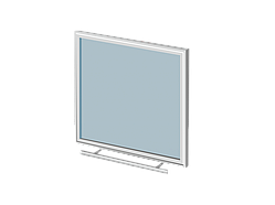 Дверца со стеклом 17" Панорама с обрамлением