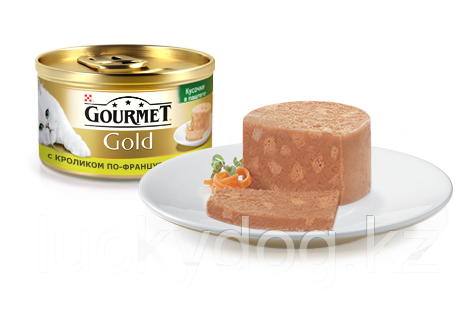 Gourmet Gold Кусочки "Террин" с кроликом по-французски Консервы для кошек, 85г. - фото 2 - id-p3626123