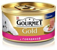 Gourmet Gold Паштет с говядиной Влажный корм для кошек, 85г.